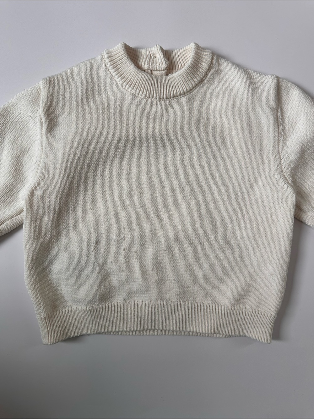 Mango Cream Rib-Knit Sweater - Picture 6 of 7